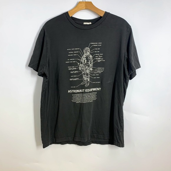 Nasa Other - Astronaut Equipment Space Suit Schematic Graphic T-Shirt Faded Black Mens XL